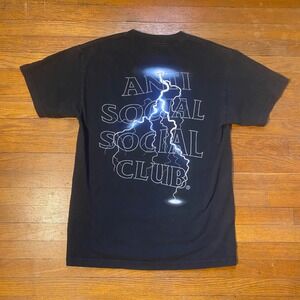 Anti Social Social Club Lightning Bolt Logo T-Shirt Mens Medium Black ASSC Tee